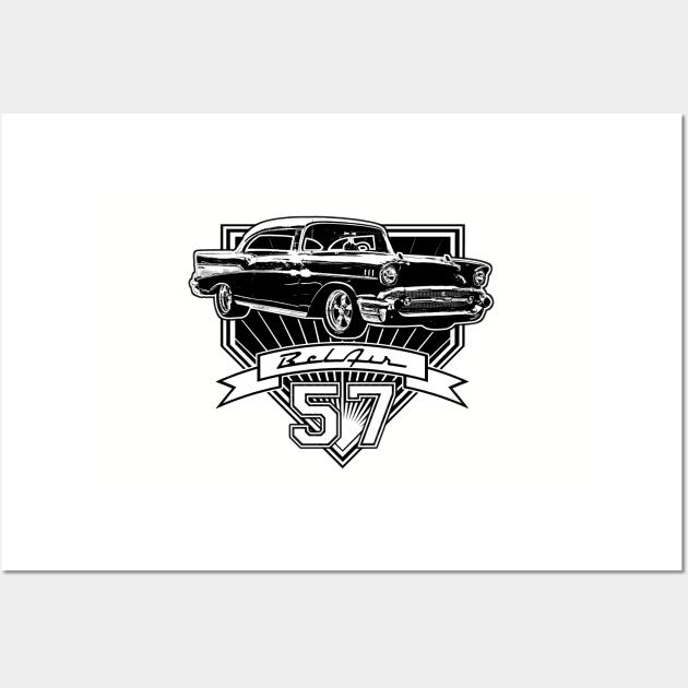 57 Chevy Belair Wall Art by CoolCarVideos